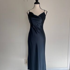 Elegant Forest Green Slip Dress